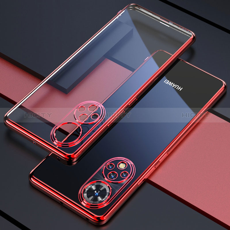 Funda Silicona Ultrafina Carcasa Transparente H01 para Huawei Nova 9 Pro Rojo