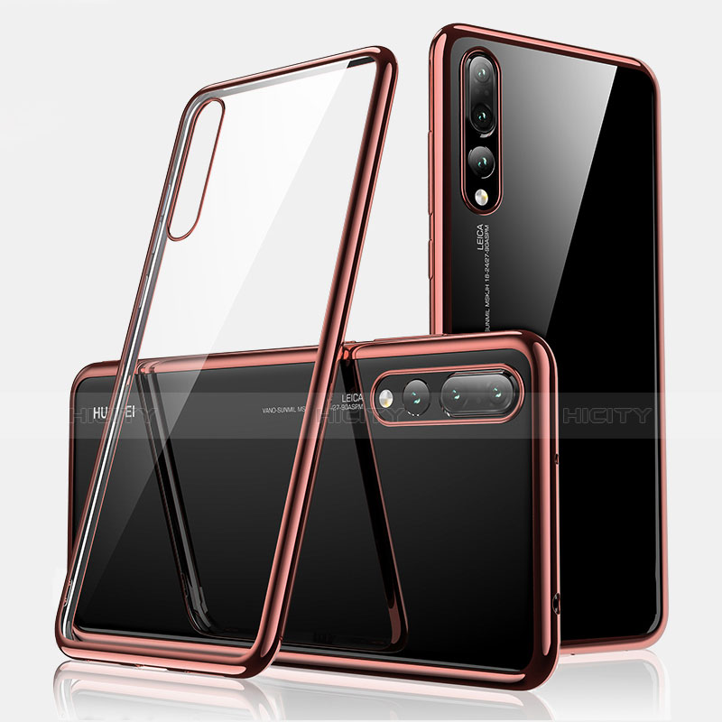 Funda Silicona Ultrafina Carcasa Transparente H01 para Huawei P20 Pro Oro Rosa