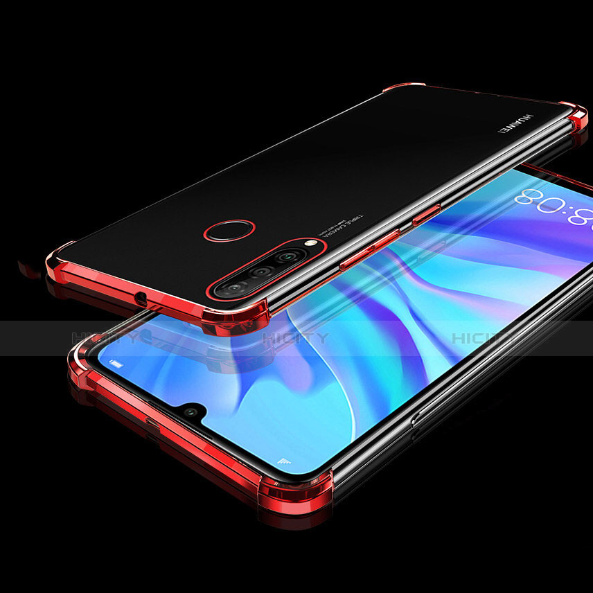 Funda Silicona Ultrafina Carcasa Transparente H01 para Huawei P30 Lite Rojo