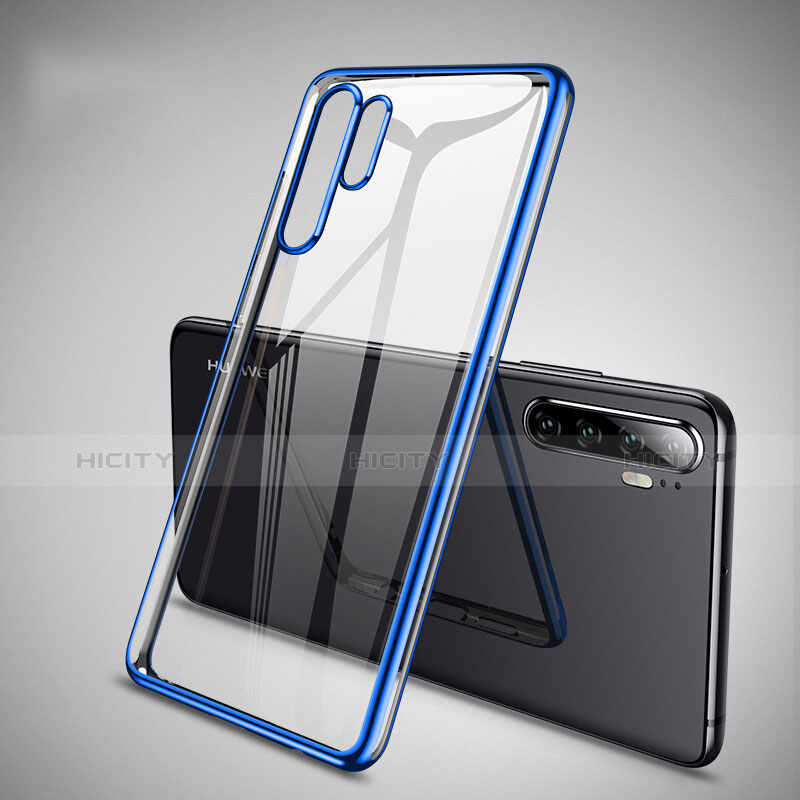 Funda Silicona Ultrafina Carcasa Transparente H01 para Huawei P30 Pro Azul