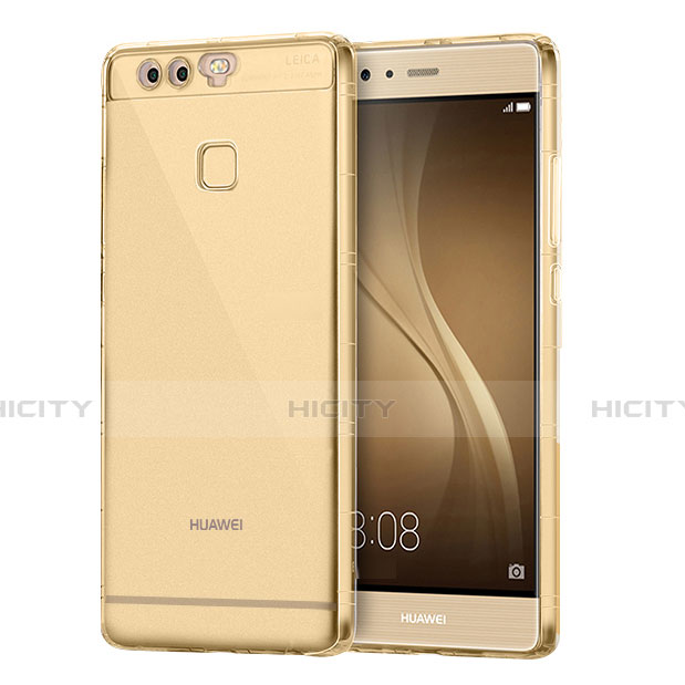 Funda Silicona Ultrafina Carcasa Transparente H01 para Huawei P9 Plus Oro