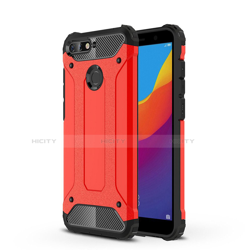 Funda Silicona Ultrafina Carcasa Transparente H01 para Huawei Y6 (2018) Rojo