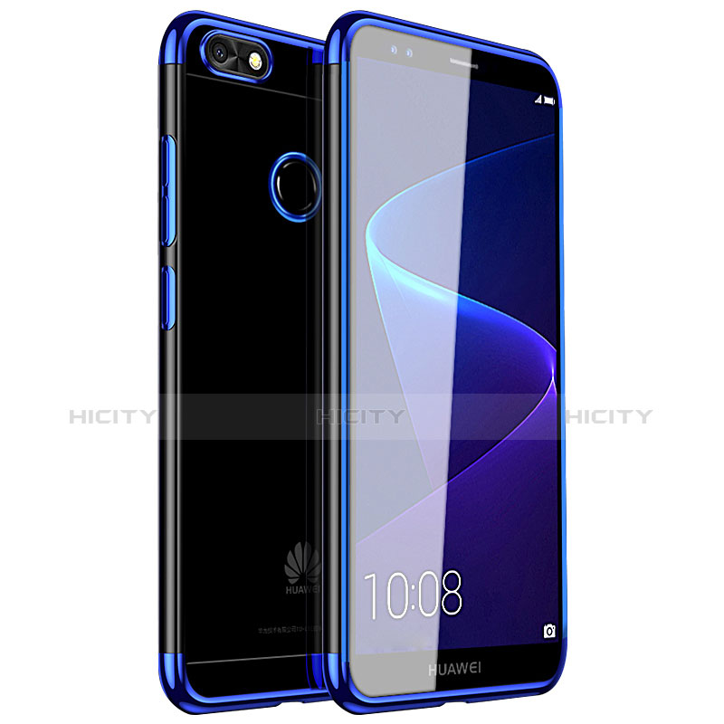 Funda Silicona Ultrafina Carcasa Transparente H01 para Huawei Y6 Pro (2017) Azul