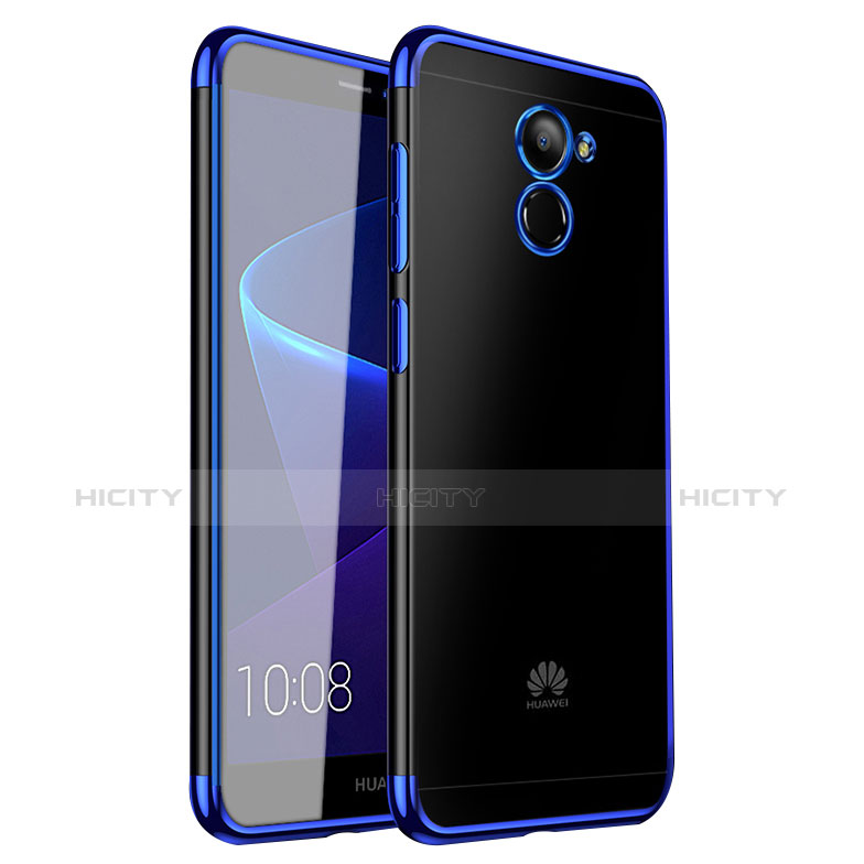 Funda Silicona Ultrafina Carcasa Transparente H01 para Huawei Y7 Prime Azul