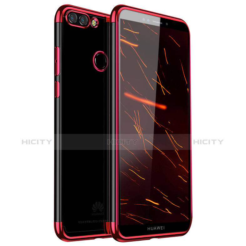 Funda Silicona Ultrafina Carcasa Transparente H01 para Huawei Y9 (2018) Rojo