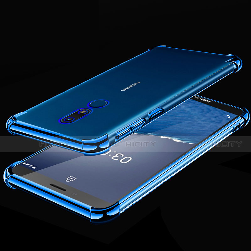 Funda Silicona Ultrafina Carcasa Transparente H01 para Nokia C3 Azul