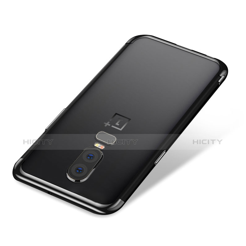 Funda Silicona Ultrafina Carcasa Transparente H01 para OnePlus 6 Negro