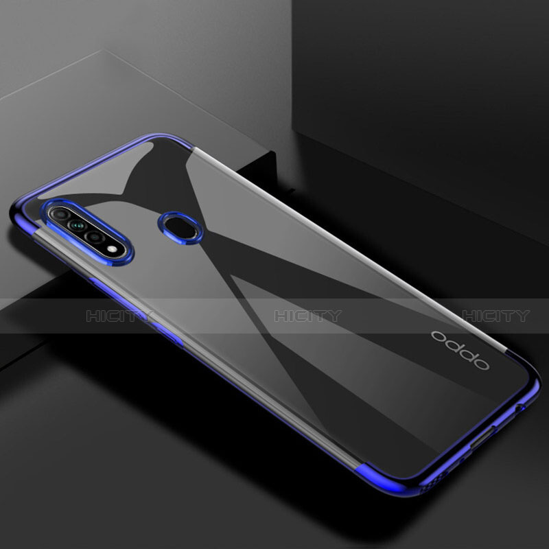 Funda Silicona Ultrafina Carcasa Transparente H01 para Oppo A31 Azul