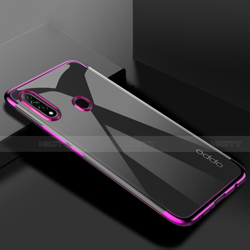 Funda Silicona Ultrafina Carcasa Transparente H01 para Oppo A31 Morado