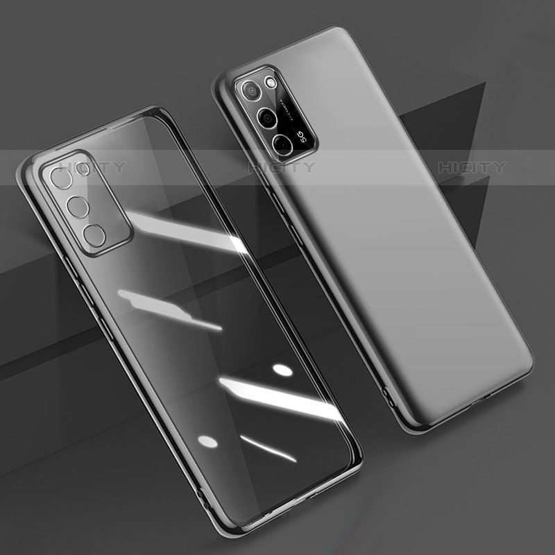 Funda Silicona Ultrafina Carcasa Transparente H01 para Oppo A53s 5G Negro