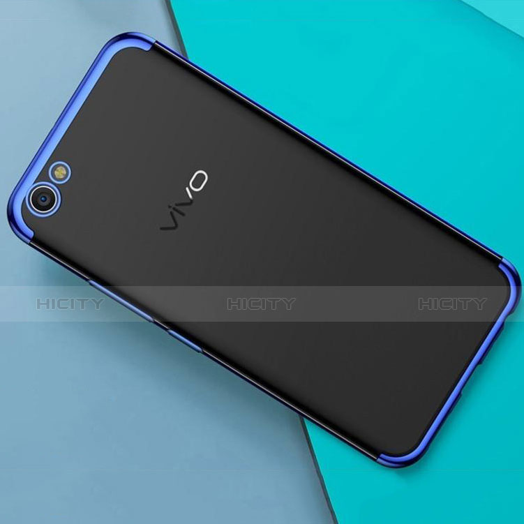 Funda Silicona Ultrafina Carcasa Transparente H01 para Oppo A71 Azul