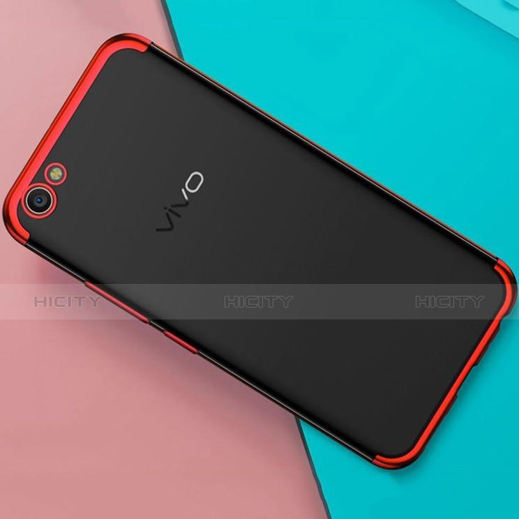 Funda Silicona Ultrafina Carcasa Transparente H01 para Oppo A71 Rojo