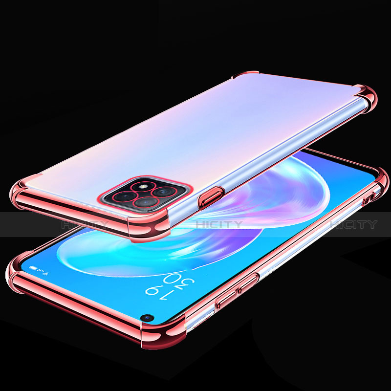 Funda Silicona Ultrafina Carcasa Transparente H01 para Oppo A72 5G Oro Rosa