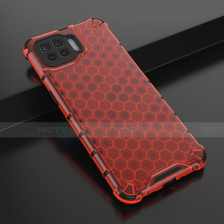 Funda Silicona Ultrafina Carcasa Transparente H01 para Oppo A93 Rojo