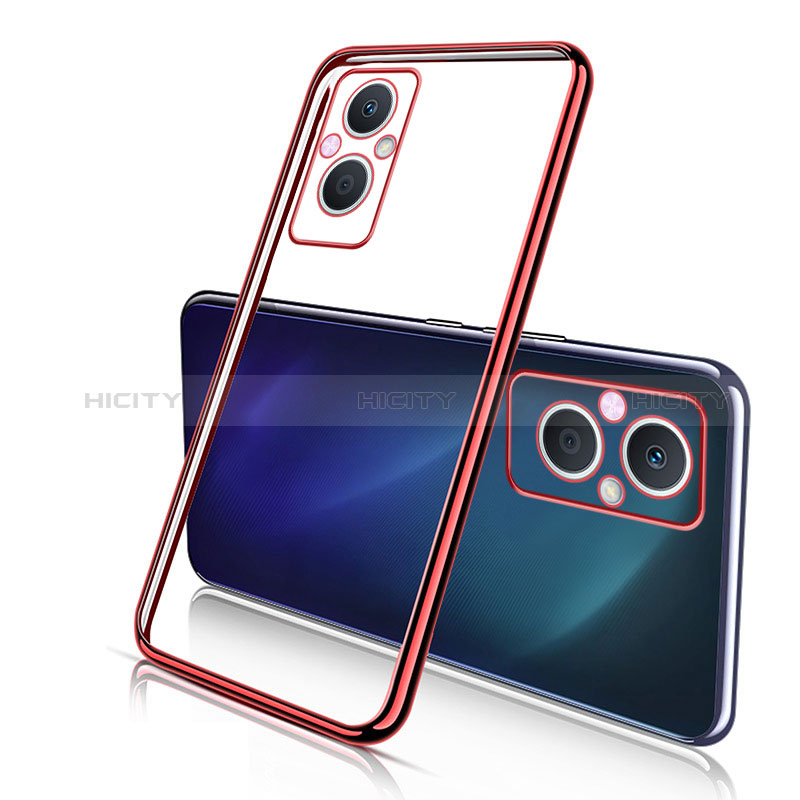 Funda Silicona Ultrafina Carcasa Transparente H01 para Oppo A96 5G Rojo