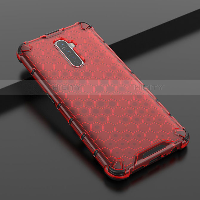 Funda Silicona Ultrafina Carcasa Transparente H01 para Oppo Reno Ace Rojo