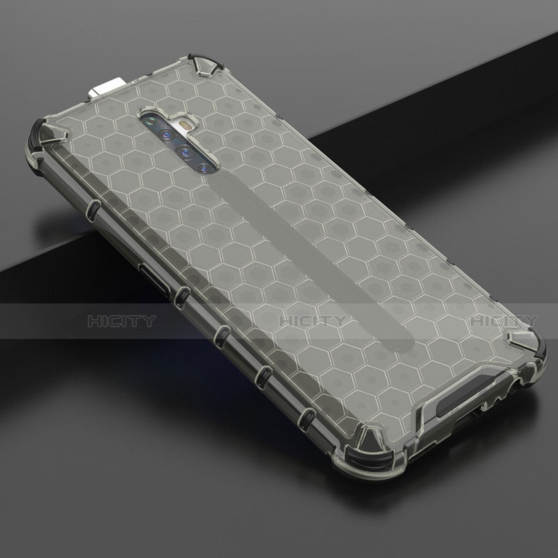 Funda Silicona Ultrafina Carcasa Transparente H01 para Oppo Reno2 Z Gris