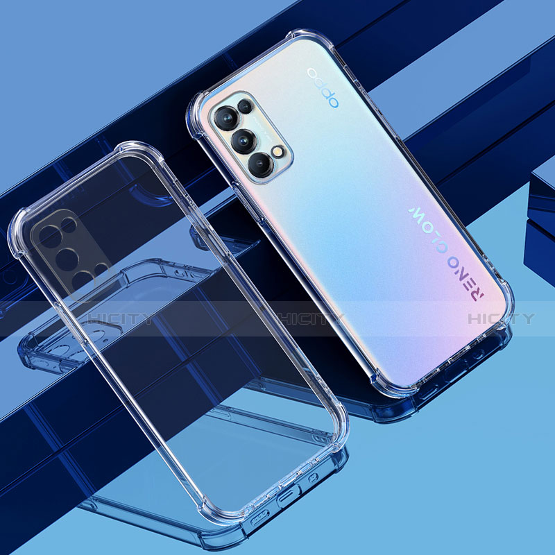 Funda Silicona Ultrafina Carcasa Transparente H01 para Oppo Reno5 Pro 5G Claro