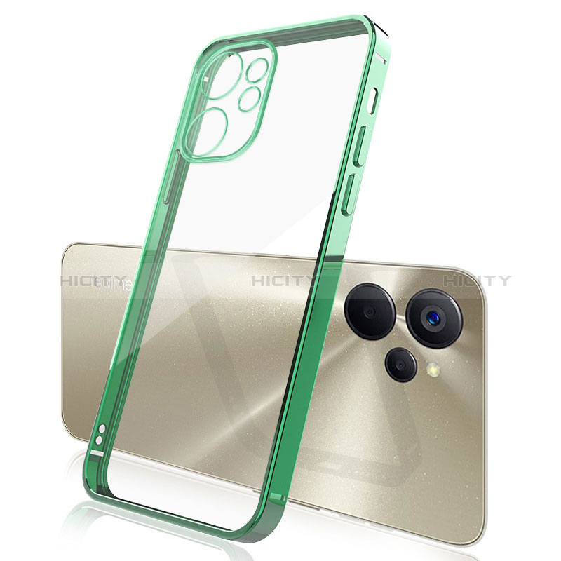 Funda Silicona Ultrafina Carcasa Transparente H01 para Realme 10T 5G Verde