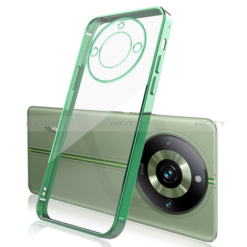 Funda Silicona Ultrafina Carcasa Transparente H01 para Realme 11 Pro 5G Verde