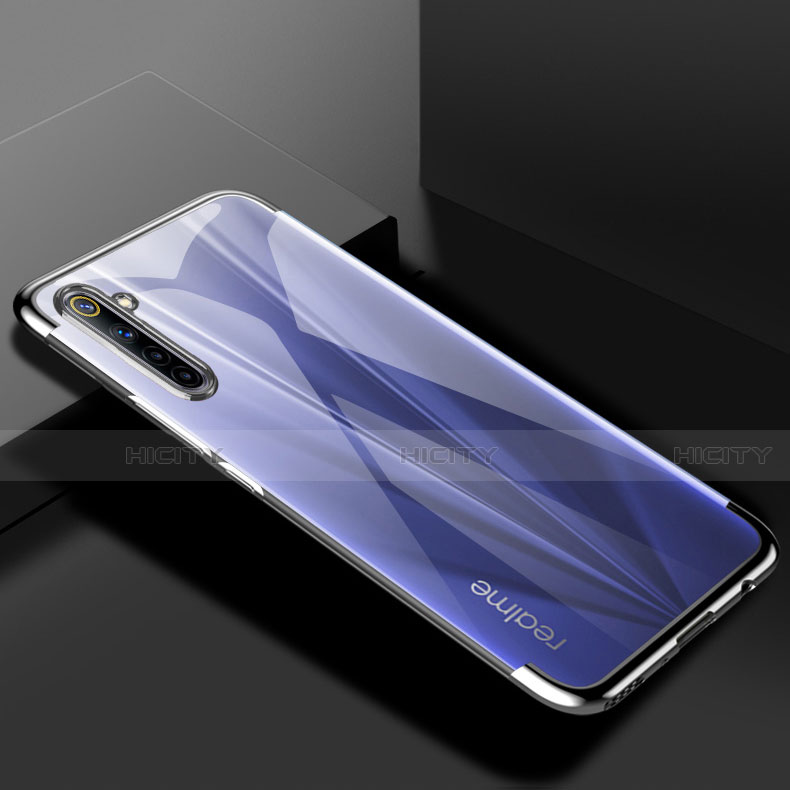 Funda Silicona Ultrafina Carcasa Transparente H01 para Realme 6 Plata