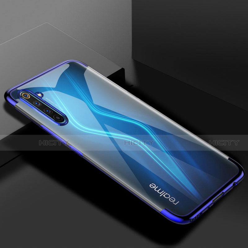 Funda Silicona Ultrafina Carcasa Transparente H01 para Realme 6 Pro Azul