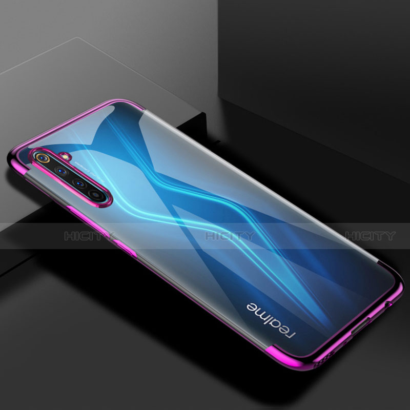 Funda Silicona Ultrafina Carcasa Transparente H01 para Realme 6 Pro Morado