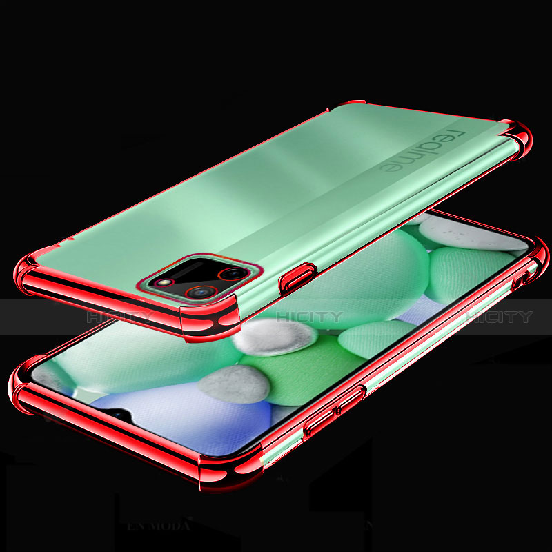 Funda Silicona Ultrafina Carcasa Transparente H01 para Realme C11 Rojo