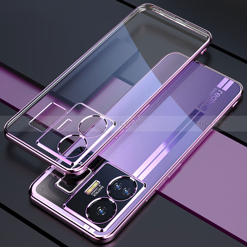 Funda Silicona Ultrafina Carcasa Transparente H01 para Realme GT Neo5 5G Morado