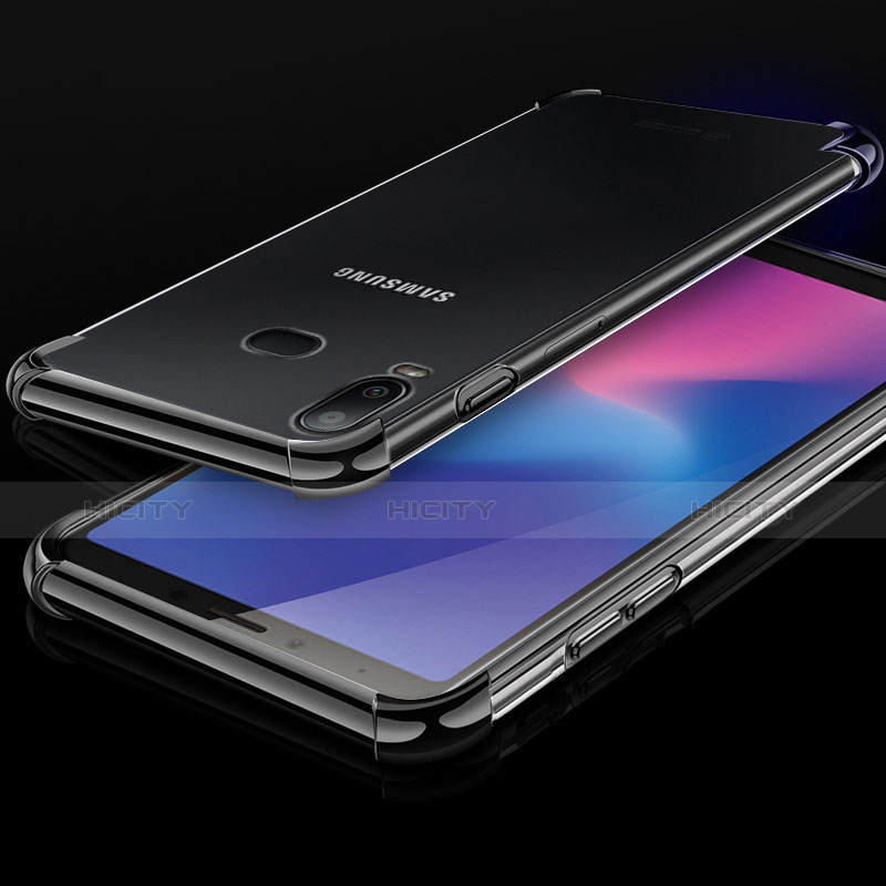 Funda Silicona Ultrafina Carcasa Transparente H01 para Samsung Galaxy A6s Negro