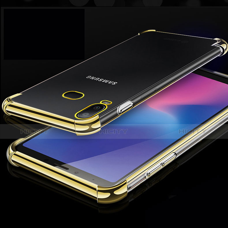 Funda Silicona Ultrafina Carcasa Transparente H01 para Samsung Galaxy A6s Oro