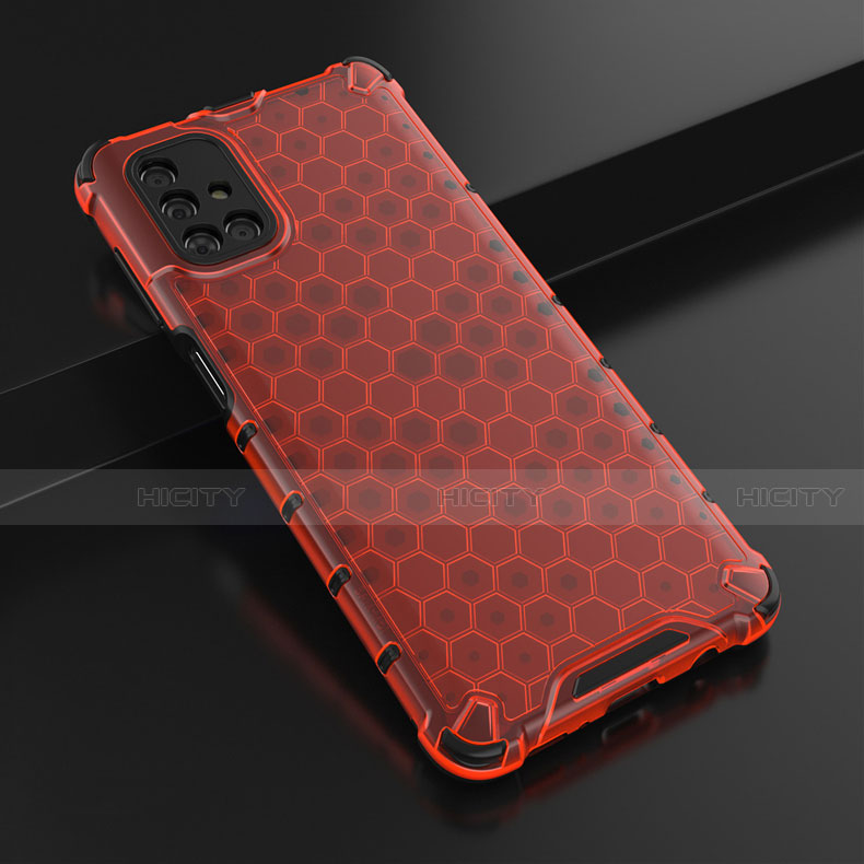 Funda Silicona Ultrafina Carcasa Transparente H01 para Samsung Galaxy M51 Rojo