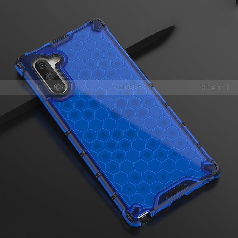 Funda Silicona Ultrafina Carcasa Transparente H01 para Samsung Galaxy Note 10 5G Azul