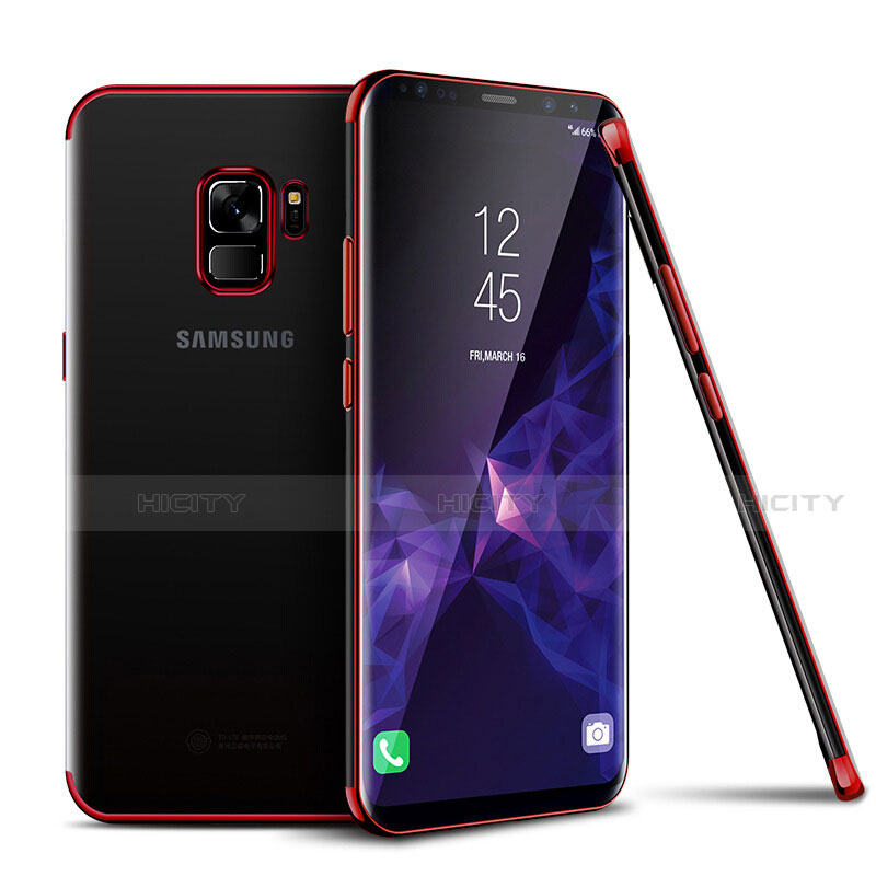 Funda Silicona Ultrafina Carcasa Transparente H01 para Samsung Galaxy S9 Rojo