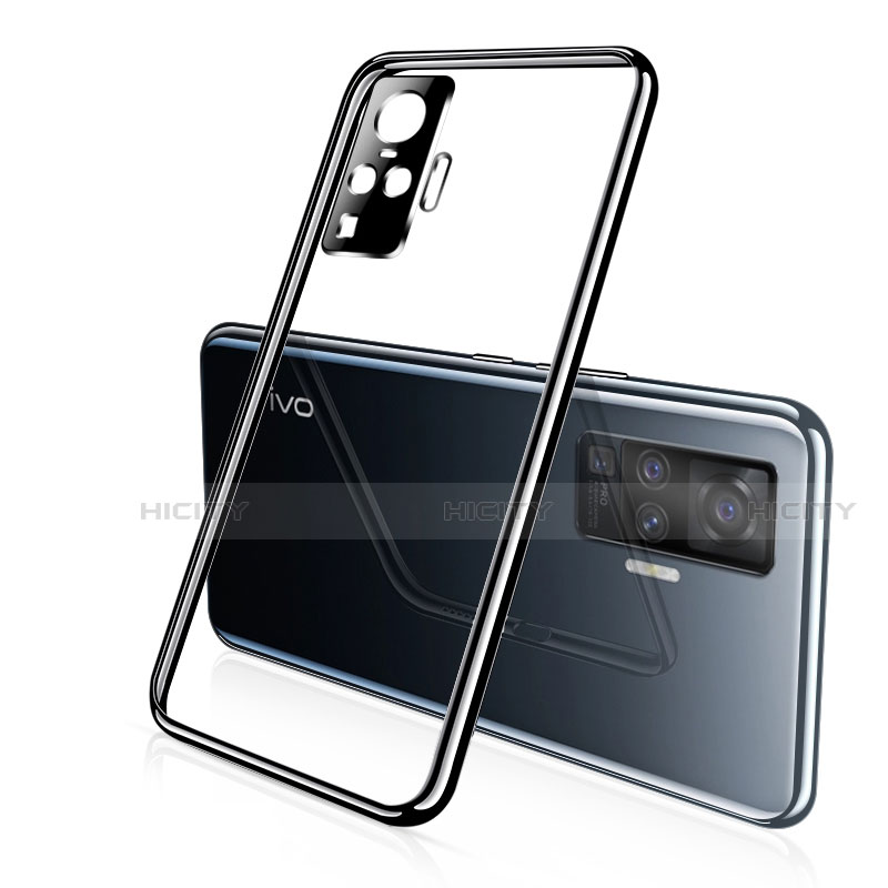 Funda Silicona Ultrafina Carcasa Transparente H01 para Vivo X50 Pro 5G Negro