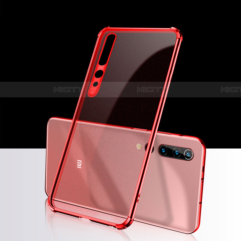 Funda Silicona Ultrafina Carcasa Transparente H01 para Xiaomi Mi 10 Rojo