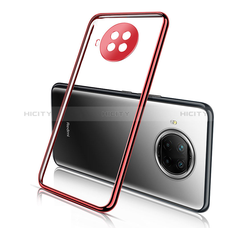 Funda Silicona Ultrafina Carcasa Transparente H01 para Xiaomi Mi 10i 5G Rojo