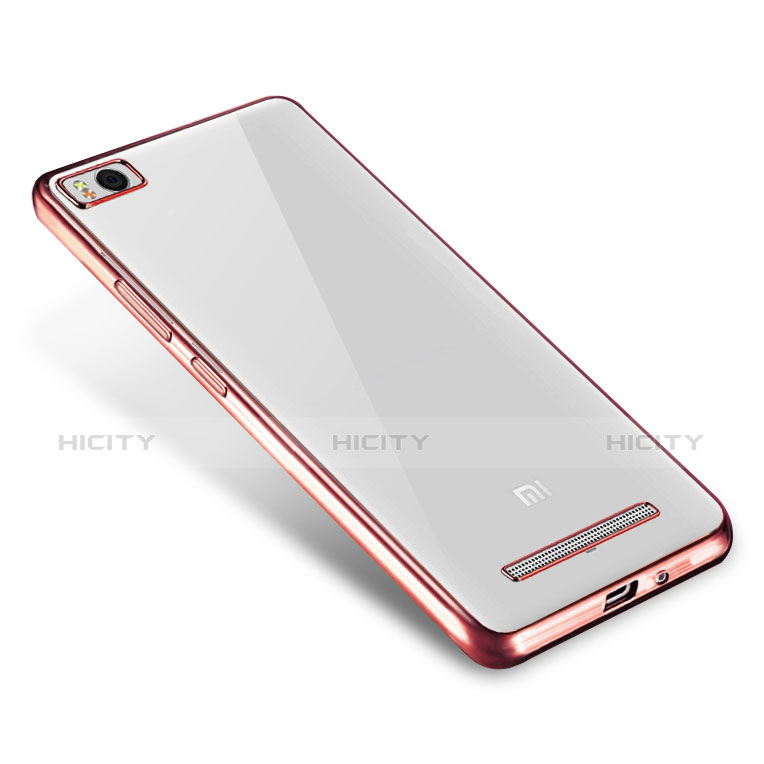 Funda Silicona Ultrafina Carcasa Transparente H01 para Xiaomi Mi 4C Oro Rosa