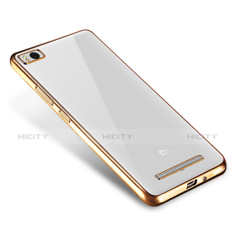 Funda Silicona Ultrafina Carcasa Transparente H01 para Xiaomi Mi 4i Oro