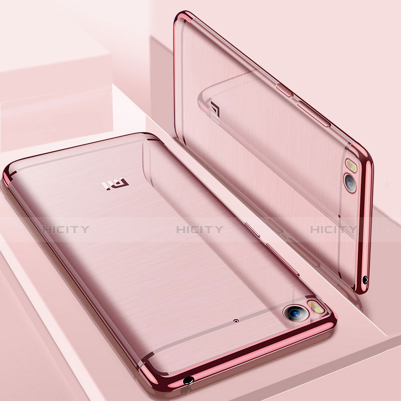 Funda Silicona Ultrafina Carcasa Transparente H01 para Xiaomi Mi 5S 4G Oro Rosa