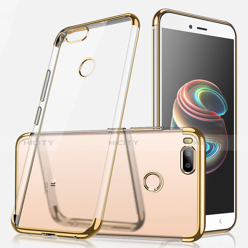 Funda Silicona Ultrafina Carcasa Transparente H01 para Xiaomi Mi 5X Oro