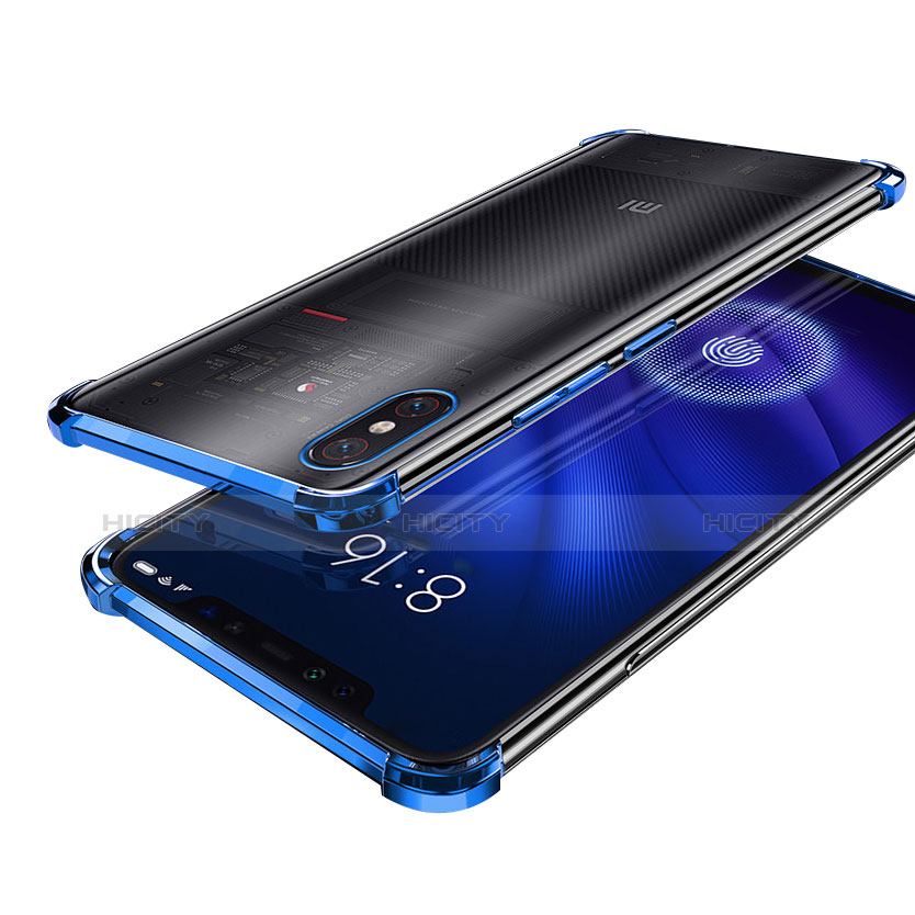 Funda Silicona Ultrafina Carcasa Transparente H01 para Xiaomi Mi 8 Screen Fingerprint Edition Azul