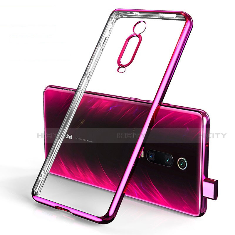 Funda Silicona Ultrafina Carcasa Transparente H01 para Xiaomi Mi 9T Pro Rojo