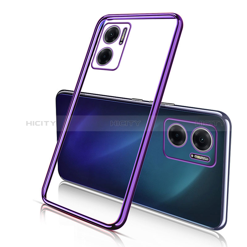 Funda Silicona Ultrafina Carcasa Transparente H01 para Xiaomi Redmi 10 5G Morado