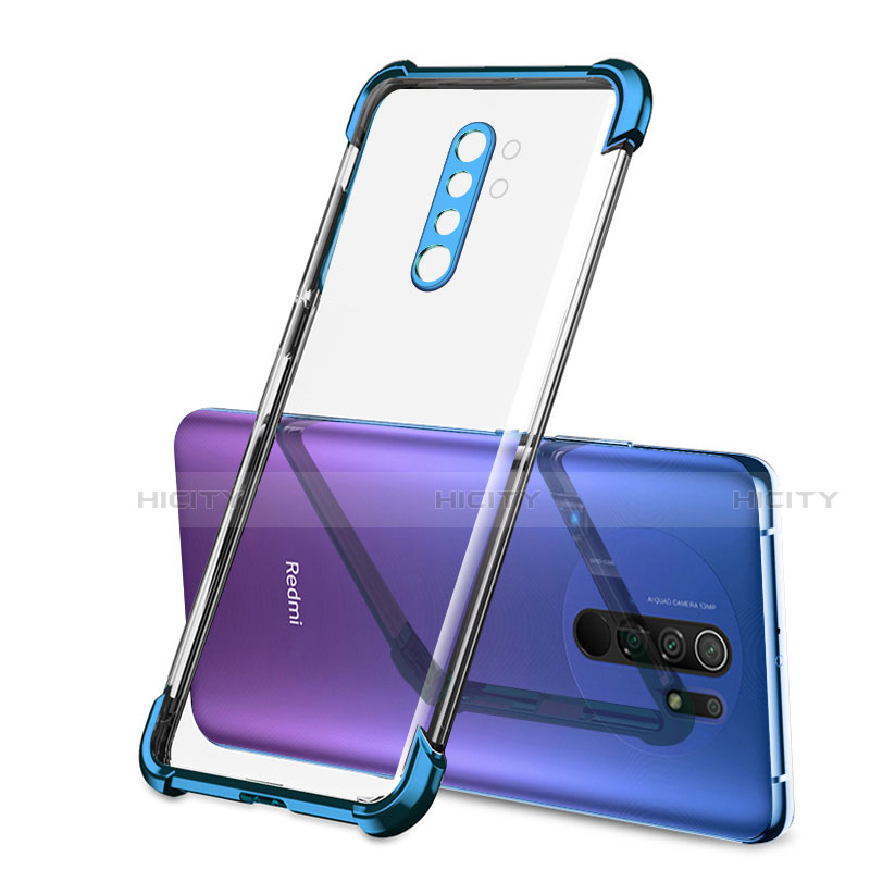 Funda Silicona Ultrafina Carcasa Transparente H01 para Xiaomi Redmi 9 Azul