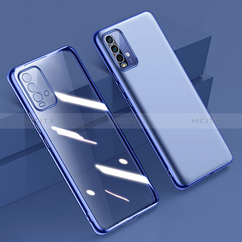 Funda Silicona Ultrafina Carcasa Transparente H01 para Xiaomi Redmi 9 Power Azul