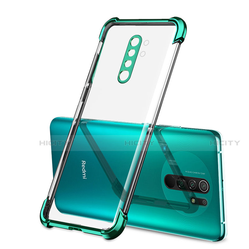 Funda Silicona Ultrafina Carcasa Transparente H01 para Xiaomi Redmi 9 Prime India Verde