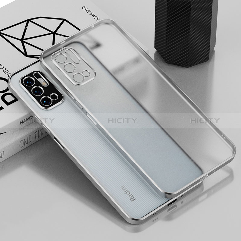 Funda Silicona Ultrafina Carcasa Transparente H01 para Xiaomi Redmi Note 10 5G Plata