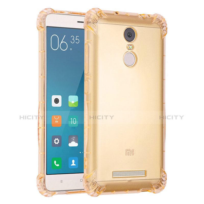 Funda Silicona Ultrafina Carcasa Transparente H01 para Xiaomi Redmi Note 3 Pro Oro