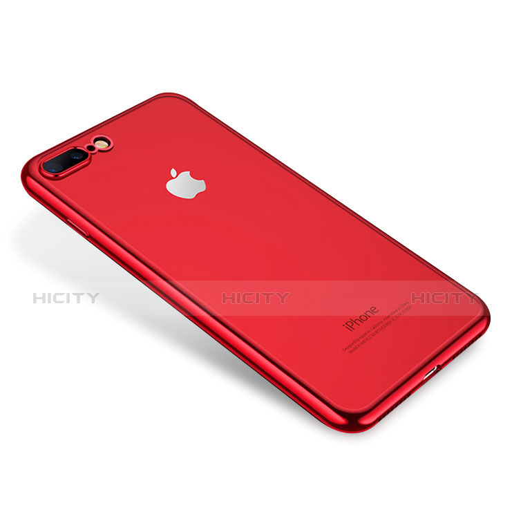 Funda Silicona Ultrafina Carcasa Transparente H02 para Apple iPhone 7 Plus Rojo